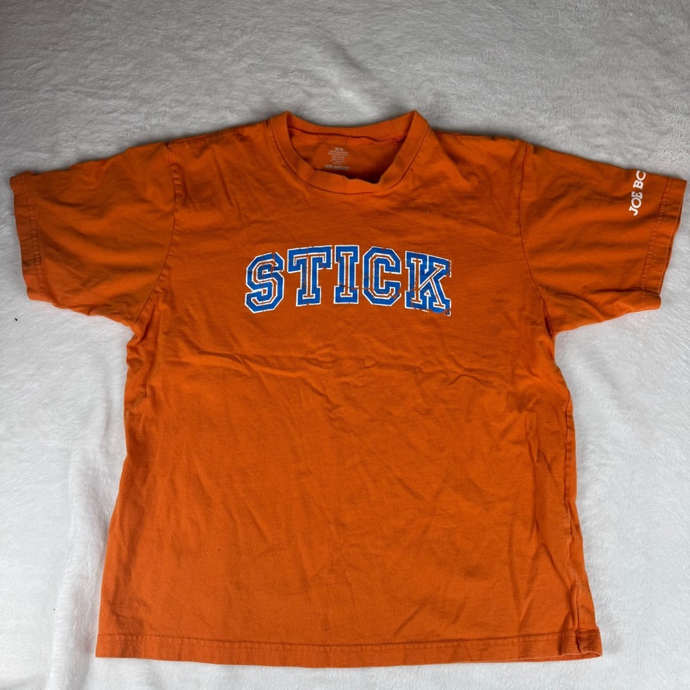 Joe Boxer T-Shirt Mens M Orange Stick Graphic Short Sleeve Crew Neck‎ Pullover